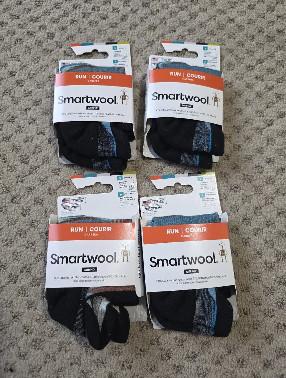 Smartwool Run Merino Wool Socks (4 Pairs)